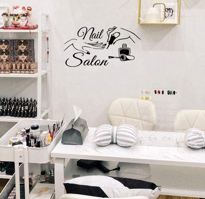 ADECNS Wall Stickers Decor-Nail Salon Quote Window Sticker Art Polish Bar Manicure Viny Art Decals Manicure Nails Decoration - Image 2